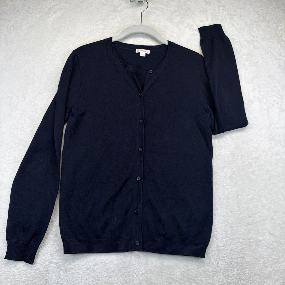 J Crew Crewcuts Girls Navy Cardigan Sweater Size 16 Button Front School Preppy